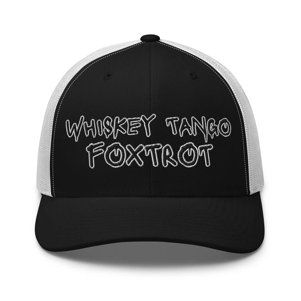 Hats Black-White Snapback Custom Trucker Hats NSFW Whiskey Tango Foxtrot Cap for Men & Women Infidel Collective