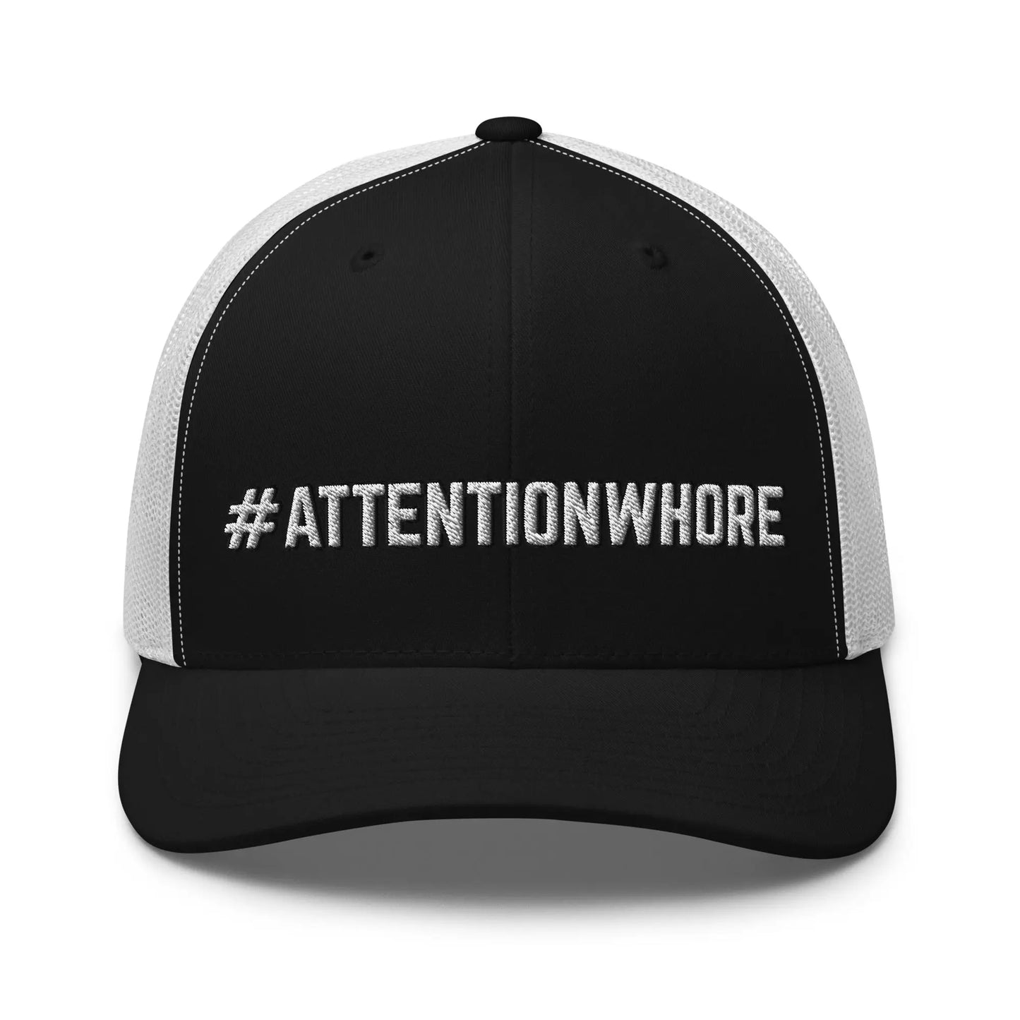 Hats Black-White Snapback Custom Trucker Hats NSFW #ATTENTIONWHORE Cap for Men & Women Infidel Collective