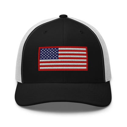 Hats Black-White Snapback Custom Trucker Hats Old Glory USA Flag Red White Blue Patriotic Cap Infidel Collective