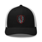 Hats Black-White Snapback Custom Trucker Hats Red Line Skull Patriotic Cap for Men & Women Infidel Collective