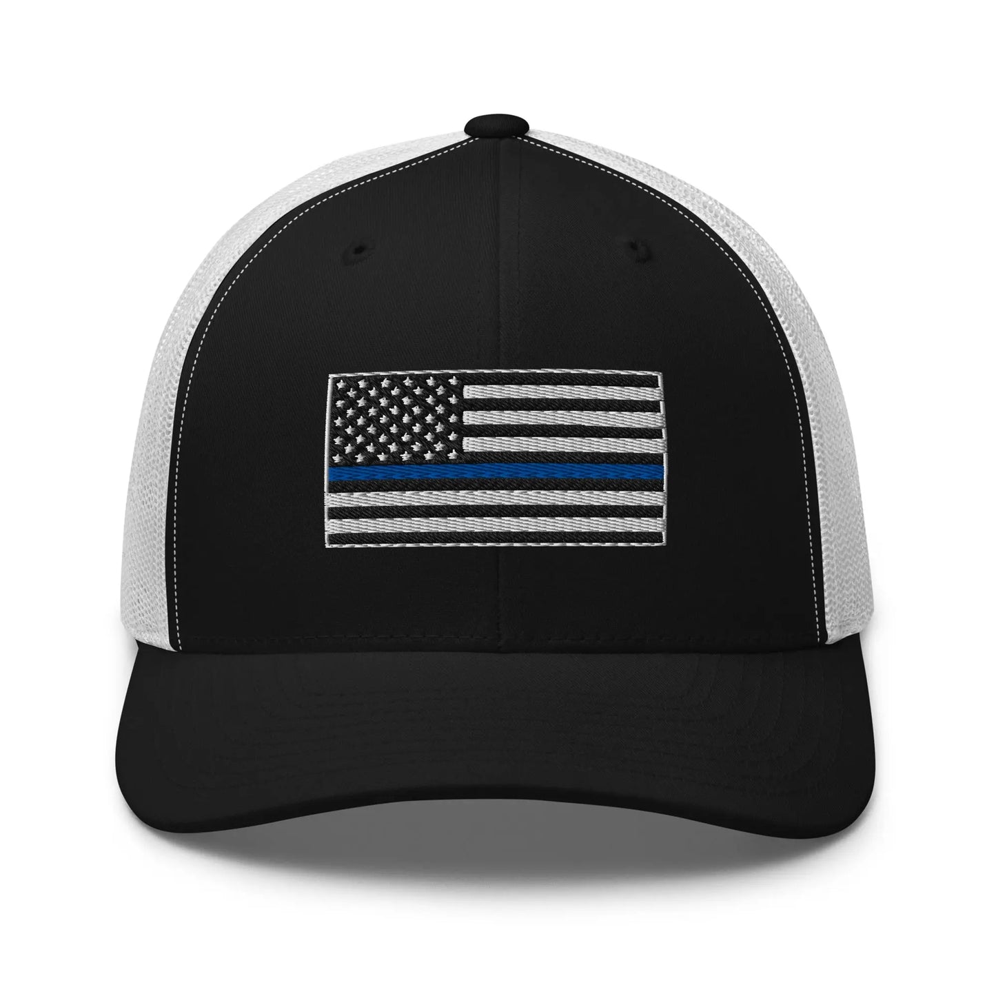 Hats Black-White Snapback Custom Trucker Hats Thin Blue Line Flag Cool Patriotic Cap Infidel Collective