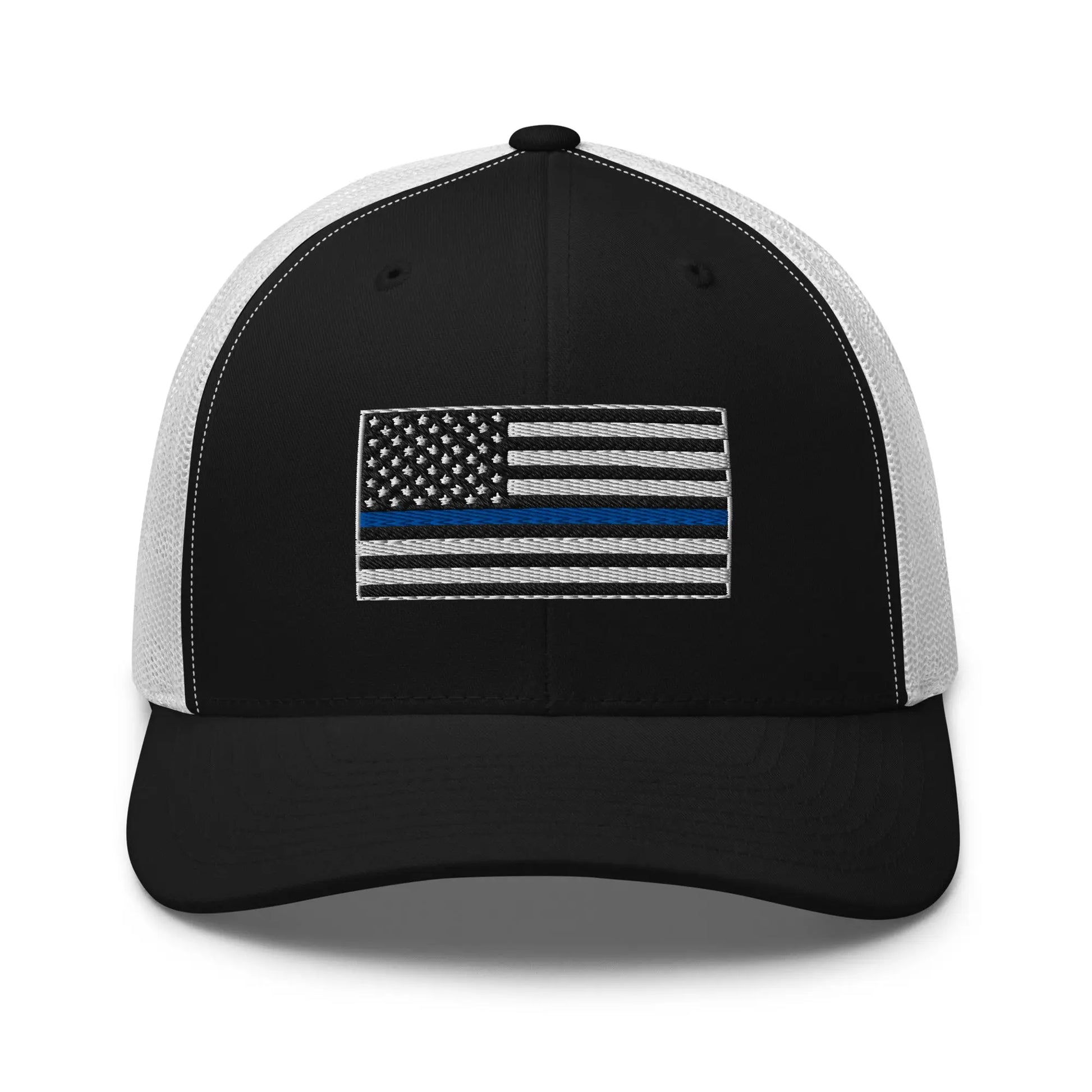 Hats Black-White Snapback Custom Trucker Hats Thin Blue Line Flag Cool Patriotic Cap Infidel Collective