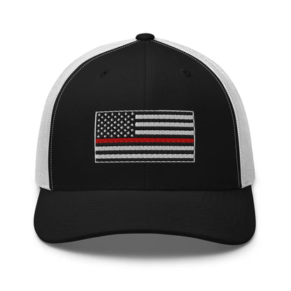 Hats Black-White Snapback Custom Trucker Hats Thin Red Line Flag for Men & Women Patriotic Cap Infidel Collective