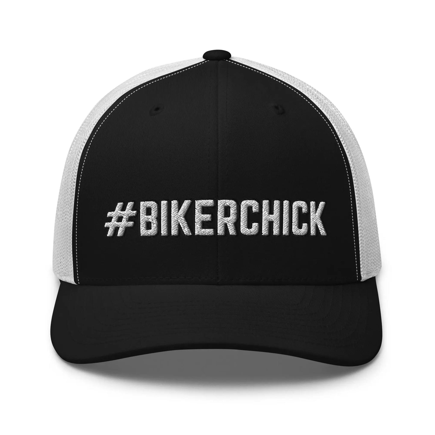 Hats Black-White Snapback Custom Trucker Hats #BIKERCHICK Cap for Sexy Women Who Own It Infidel Collective