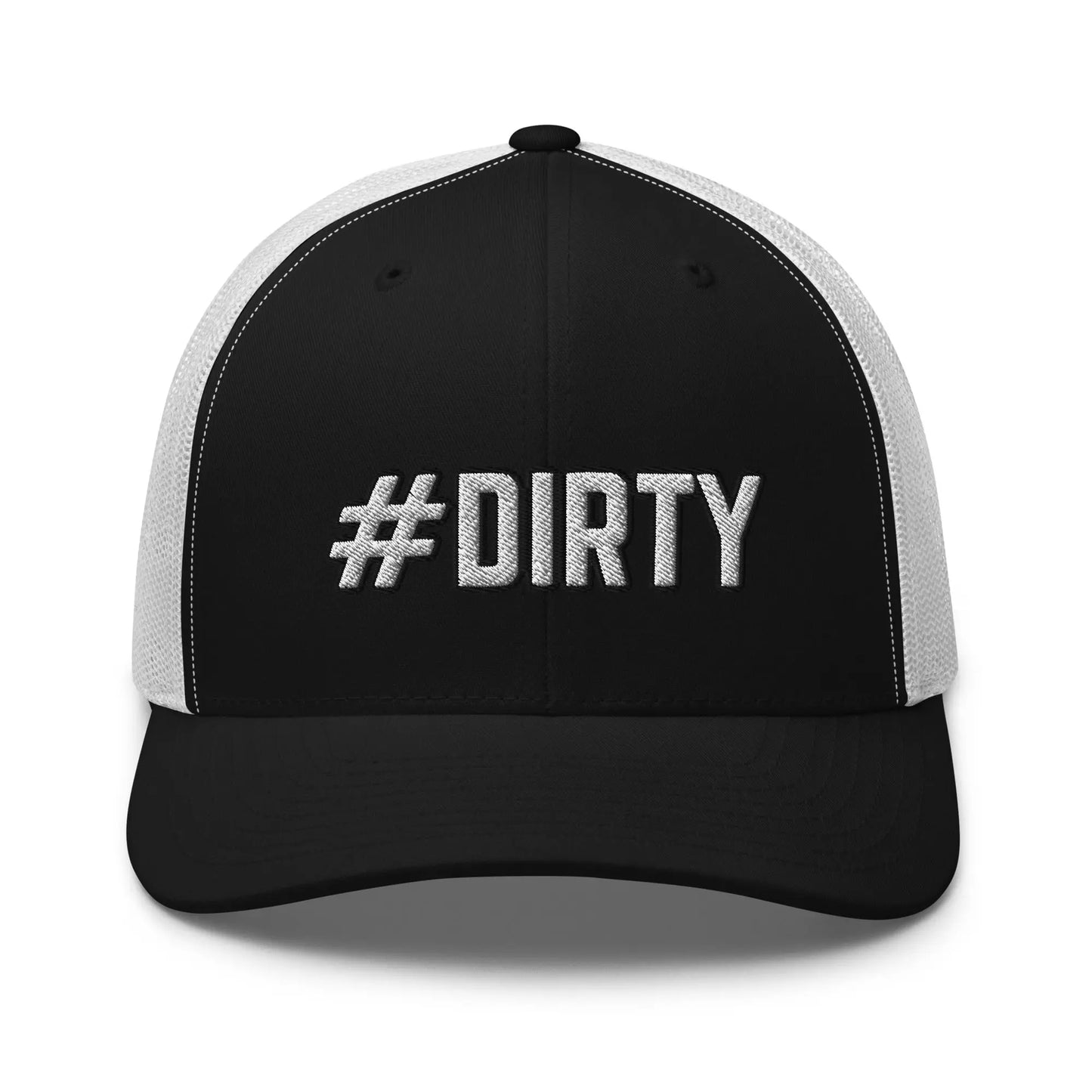 Hats Black-White Snapback Custom Trucker Hats #DIRTY Funny Cap for Men & Women Infidel Collective