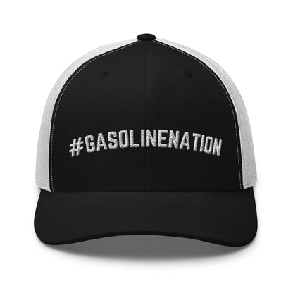 Hats Black-White Snapback Custom Trucker Hats #GASOLINENATION Funny Cap for Men & Women Infidel Collective