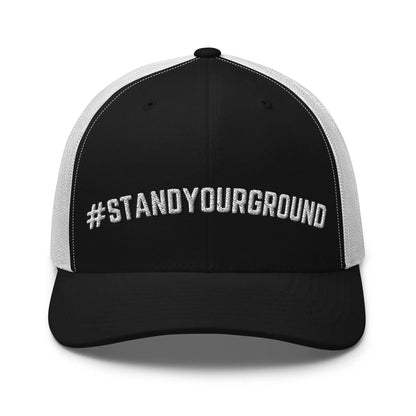 Hats Black-White Snapback Custom Trucker Hats #STANDYOURGROUND 2A Cap for Men & Women Infidel Collective