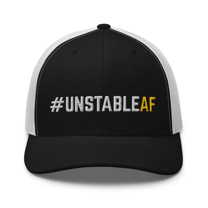 Hats Black-White Snapback Custom Trucker Hats #UNSTABLEAF Funny Mesh NSFW AF Hat Infidel Collective