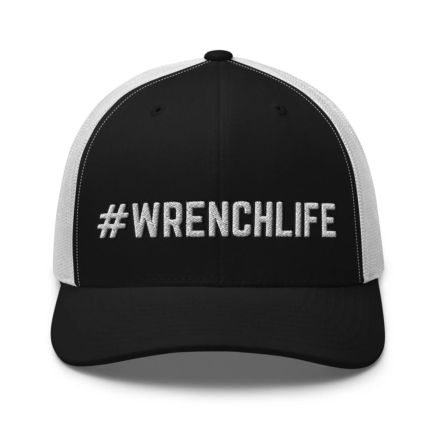 Hats Black-White Snapback Custom Trucker Hats #WRENCHLIFE Cool Blue Collar Cap for Men & Women Infidel Collective