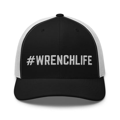 Hats Black-White Snapback Custom Trucker Hats #WRENCHLIFE Cool Blue Collar Cap for Men & Women Infidel Collective