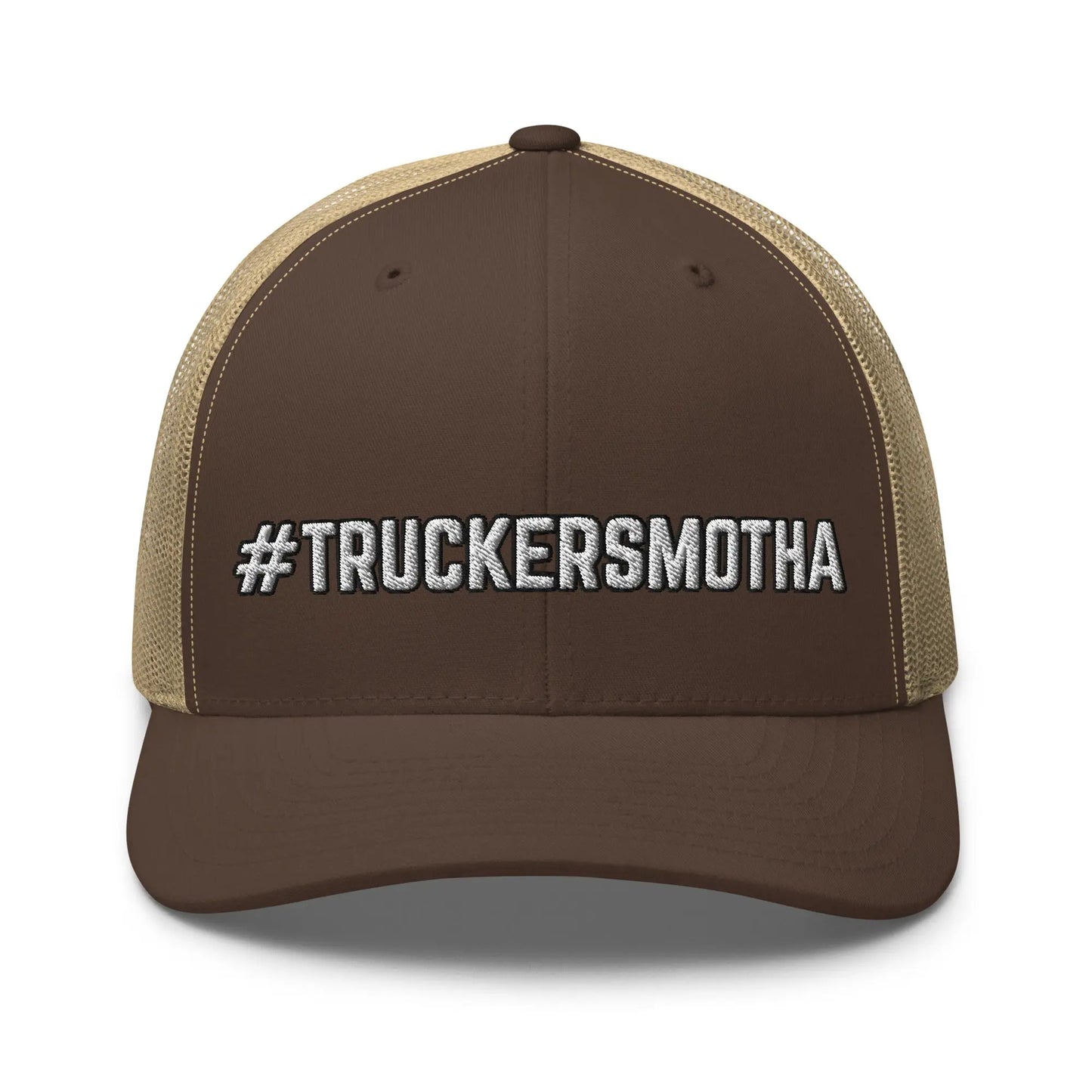 Hats Brown-Khaki Snapback Custom Trucker Hat  Funny #TRUCKERSMOTHA for Mom's of Truckers Infidel Collective