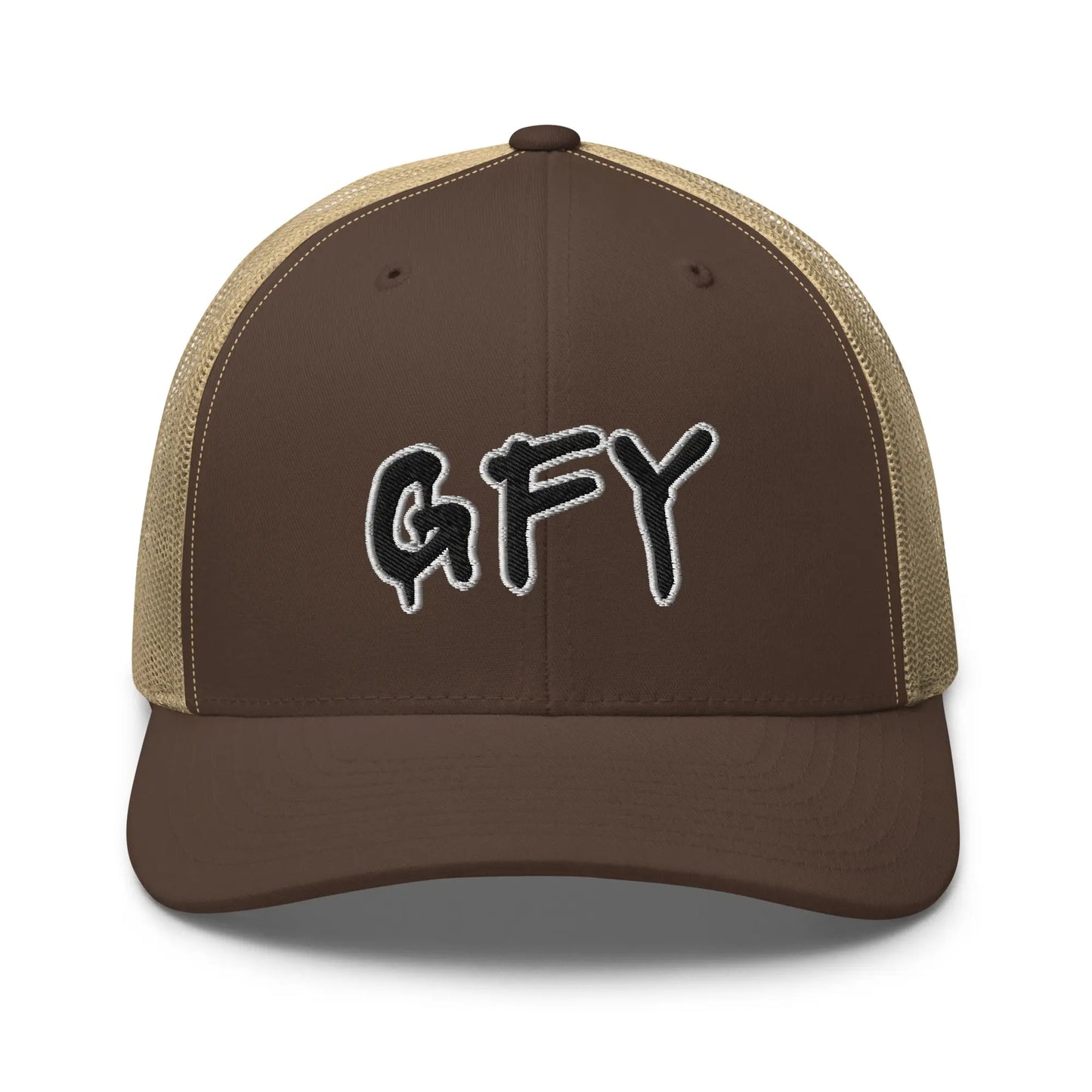 Hats Brown-Khaki Snapback Custom Trucker Hat Inappropriate NSFW GFY Cap for Men & Women Infidel Collective