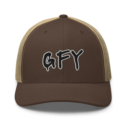 Hats Brown-Khaki Snapback Custom Trucker Hat Inappropriate NSFW GFY Cap for Men & Women Infidel Collective