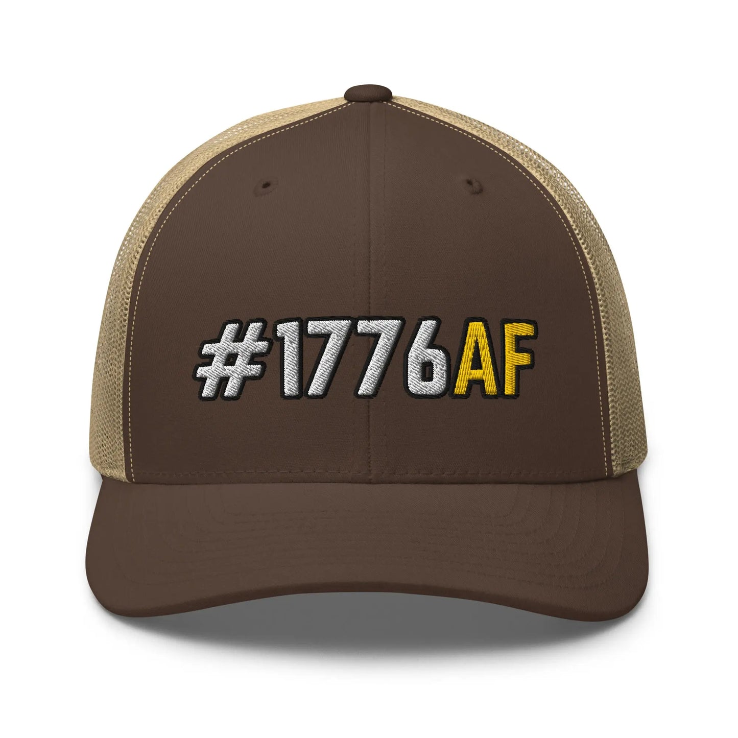 Hats Brown-Khaki Snapback Custom Trucker Hat #1776AF Patriotic Cap for Men & Women Infidel Collective
