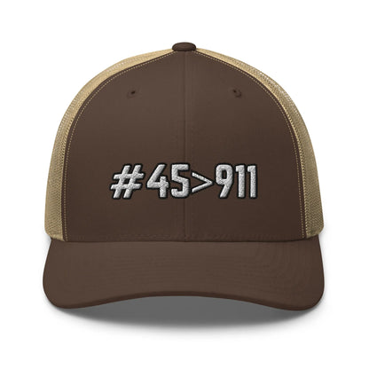 Hats Brown-Khaki Snapback Custom Trucker Hats 2A #45>911 Cap for Men & Women Infidel Collective