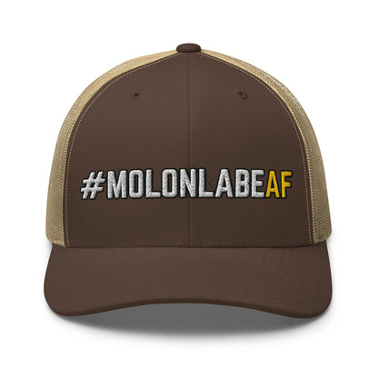 Hats Brown-Khaki Snapback Custom Trucker Hats Badass #MOLONLABEAF 2A Cap for Men & Women Infidel Collective