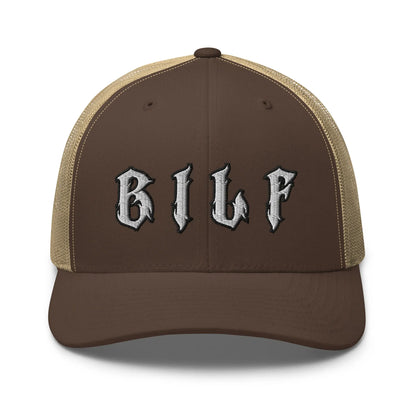 Hats Brown-Khaki Snapback Custom Trucker Hats Cool BILF Bikers Cap for Men & Women Infidel Collective
