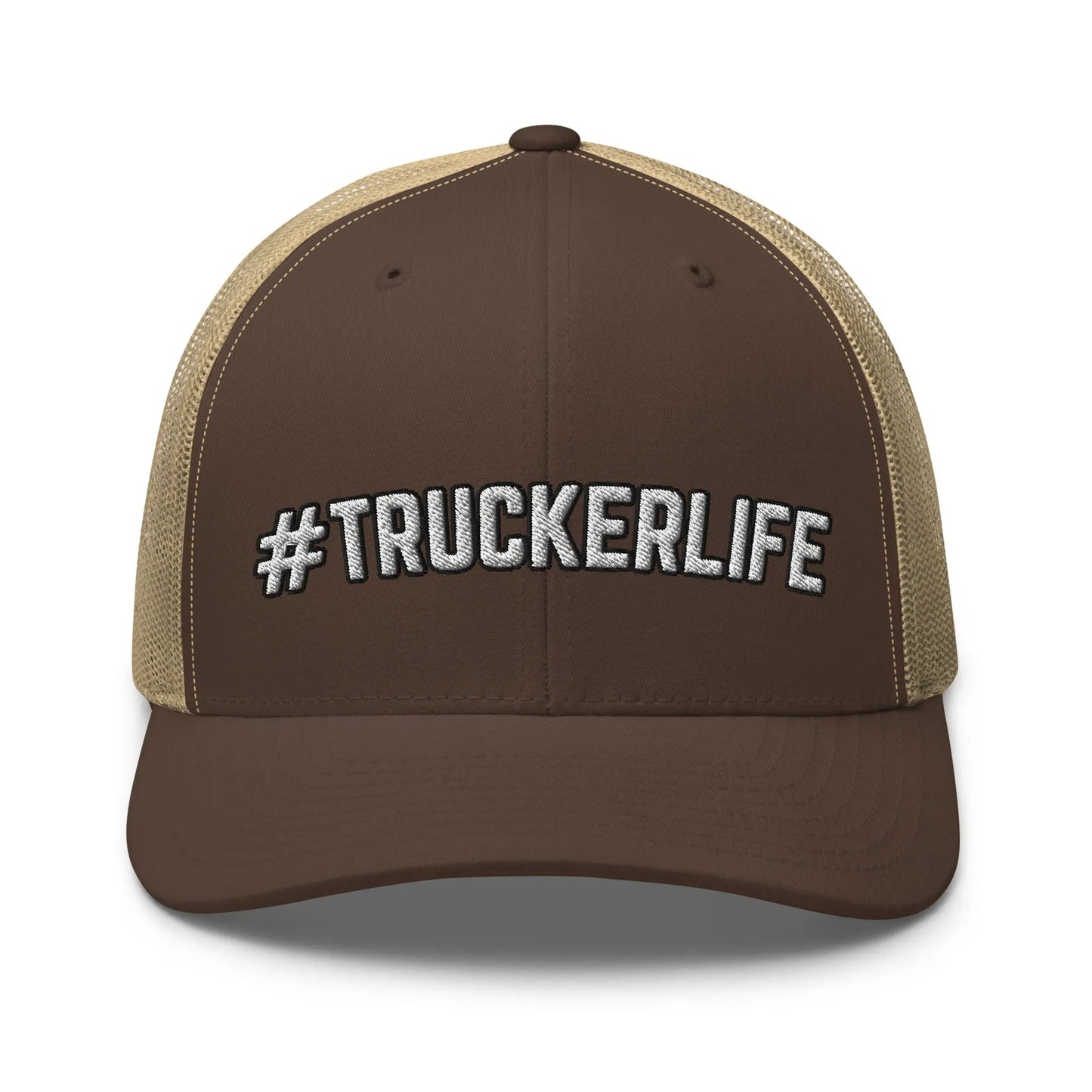 Hats Brown-Khaki Snapback Custom Trucker Hats Cool #TRUCKERLIFE CDL Cap for Men & Women Infidel Collective