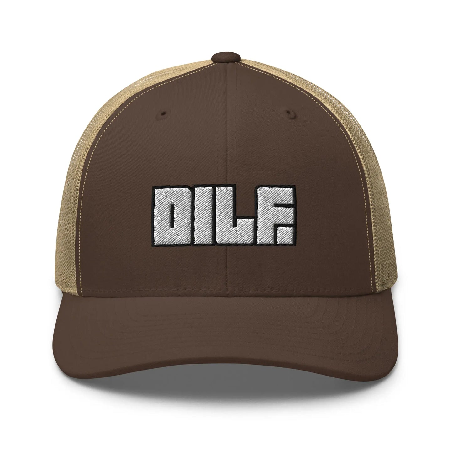 Hats Brown-Khaki Snapback Custom Trucker Hats DILF Block Cap – NSFW 2A for Men & Women Infidel Collective