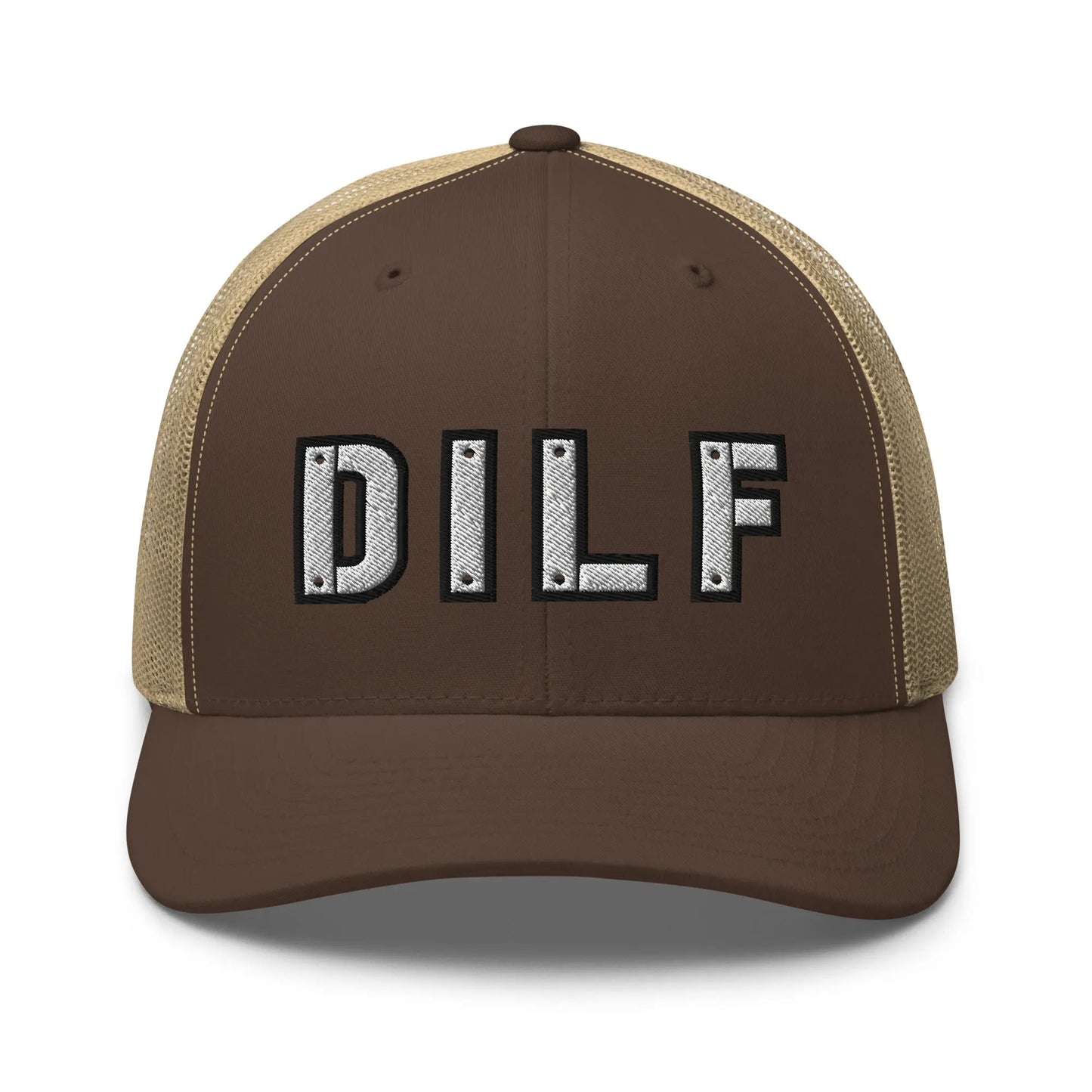 Hats Brown-Khaki Snapback Custom Trucker Hats DILF Cap – NSFW Patriotic for Men & Women Infidel Collective