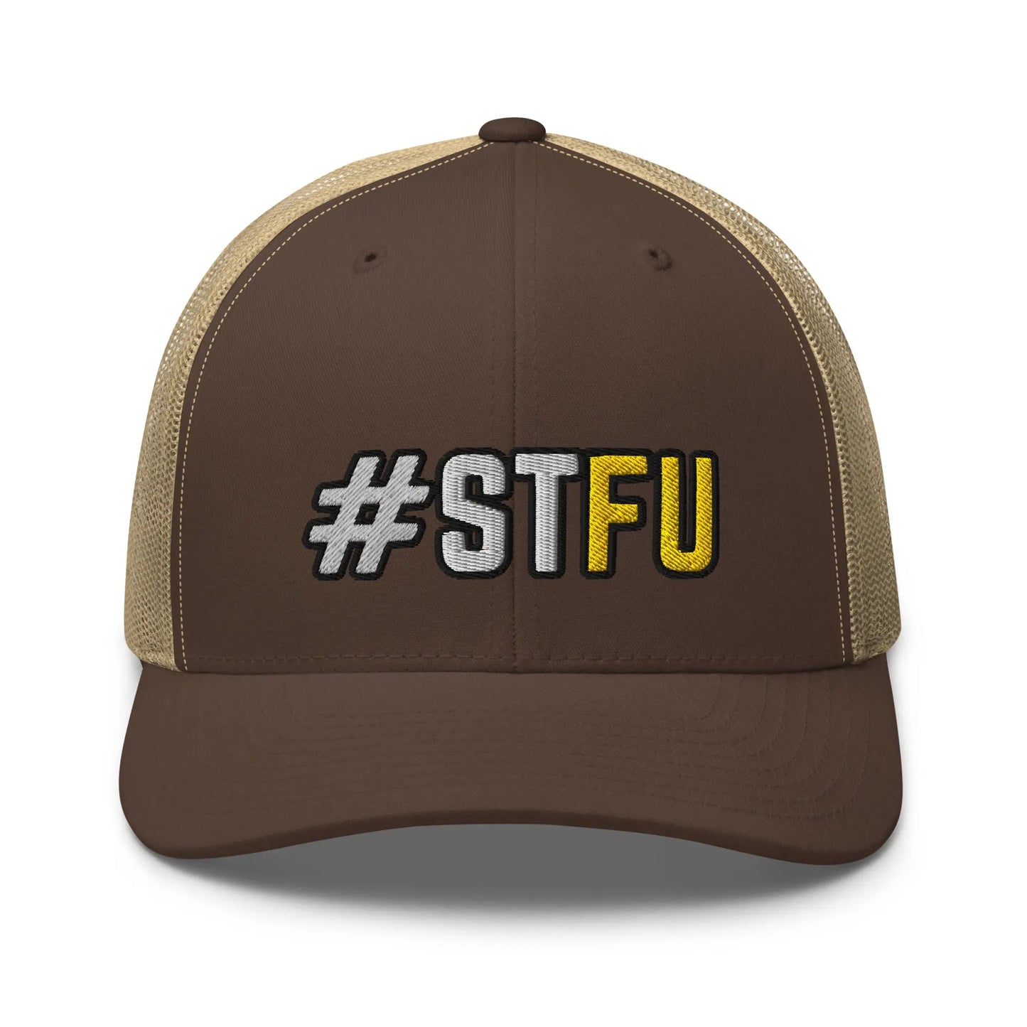 Hats Brown-Khaki Snapback Custom Trucker Hats Funny STFU NSFW Cap for Men & Women Infidel Collective