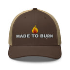 Hats Brown-Khaki Snapback Custom Trucker Hats MADE TO BURN Badass Cap for Men & Women Infidel Collective