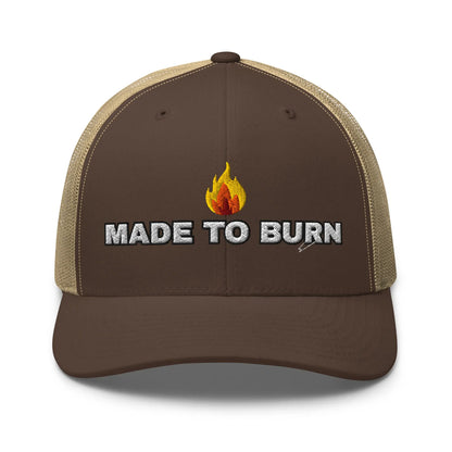 Hats Brown-Khaki Snapback Custom Trucker Hats MADE TO BURN Badass Cap for Men & Women Infidel Collective