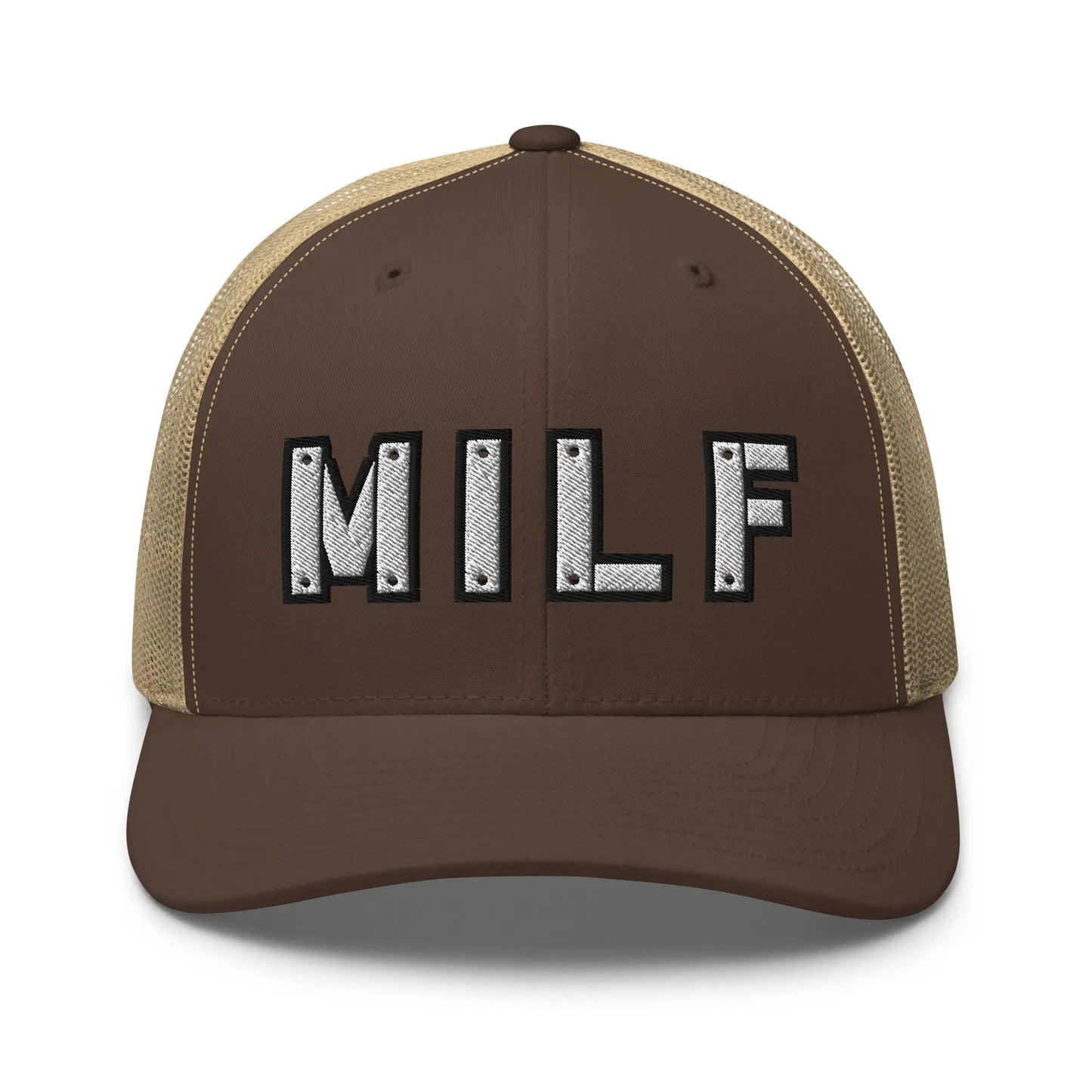 Hats Brown-Khaki Snapback Custom Trucker Hats MILF Stencil Cap for Sexy Women Who Own It Infidel Collective