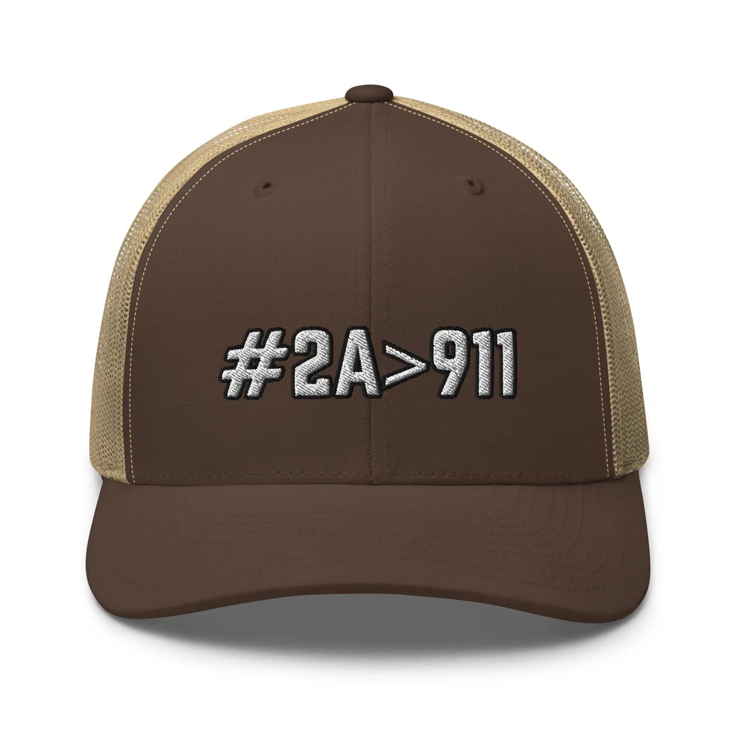 Hats Brown-Khaki Snapback Custom Trucker Hats Rock the #2A>911 Cap for Men & Women Infidel Collective