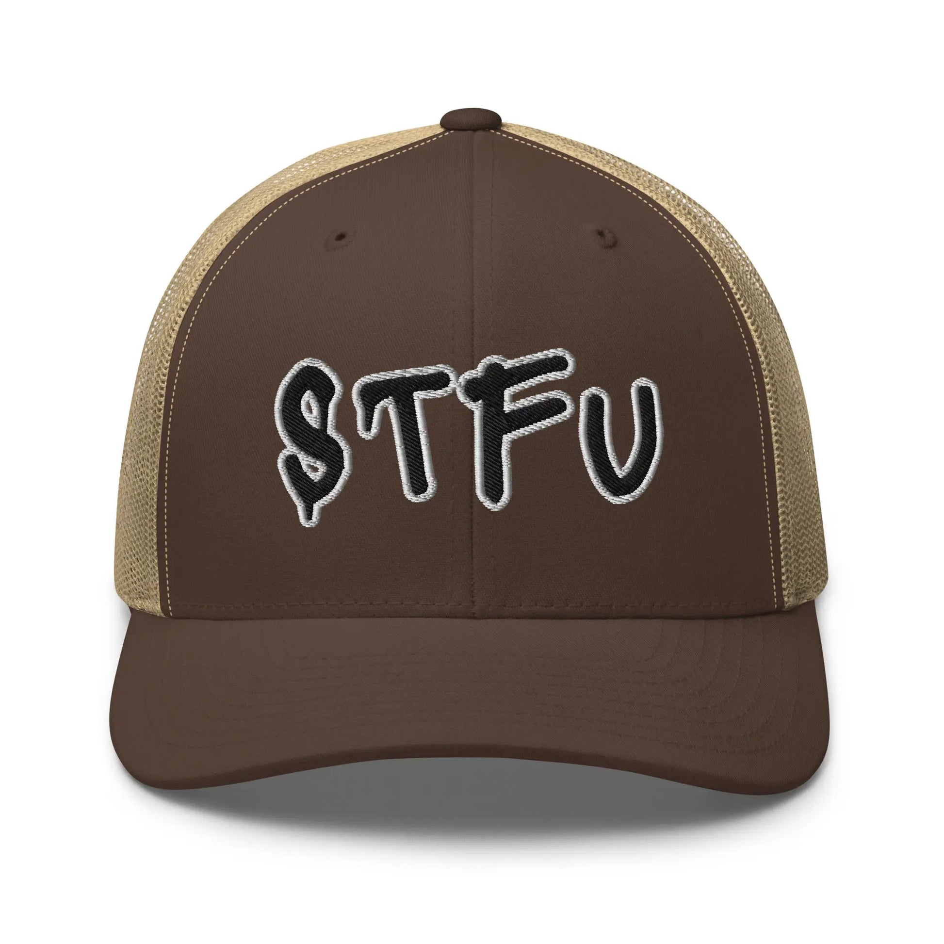 Hats Brown-Khaki Snapback Custom Trucker Hats STFU NSFW Cap for Men & Women Infidel Collective