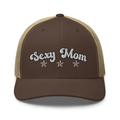 Hats Brown-Khaki Snapback Custom Trucker Hats Sexy Mom Cap for Sexy Women Who Own It Infidel Collective