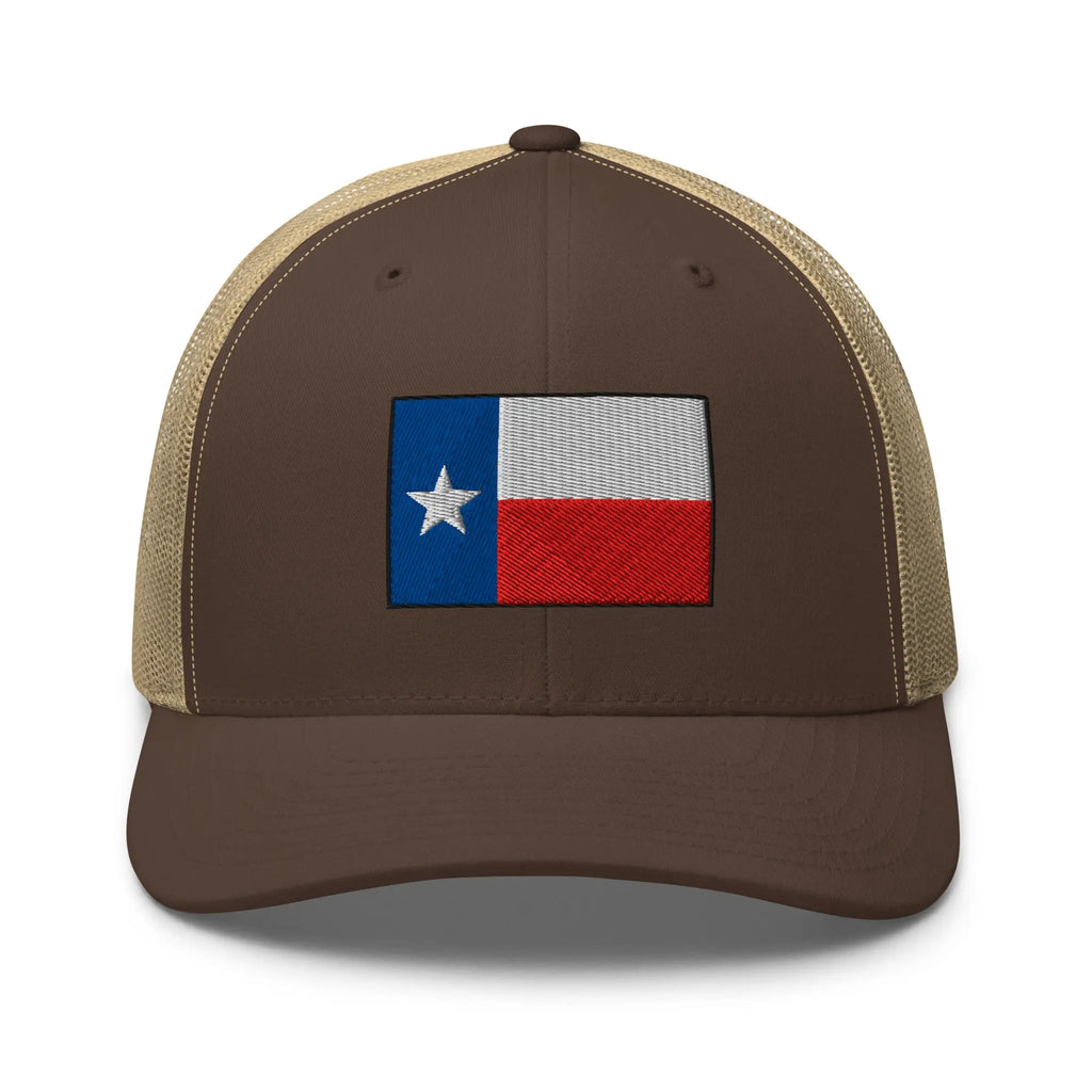Hats Brown-Khaki Snapback Custom Trucker Hats Texas Flag Lone Star Cap for Men & Women Infidel Collective