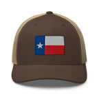 Hats Brown-Khaki Snapback Custom Trucker Hats Texas Flag Lone Star Cap for Men & Women Infidel Collective