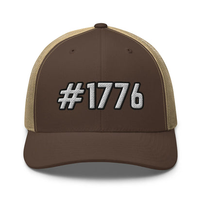 Hats Brown-Khaki Snapback Custom Trucker Hats #1776 Cap for Men & Women Patriotic Freedom Infidel Collective