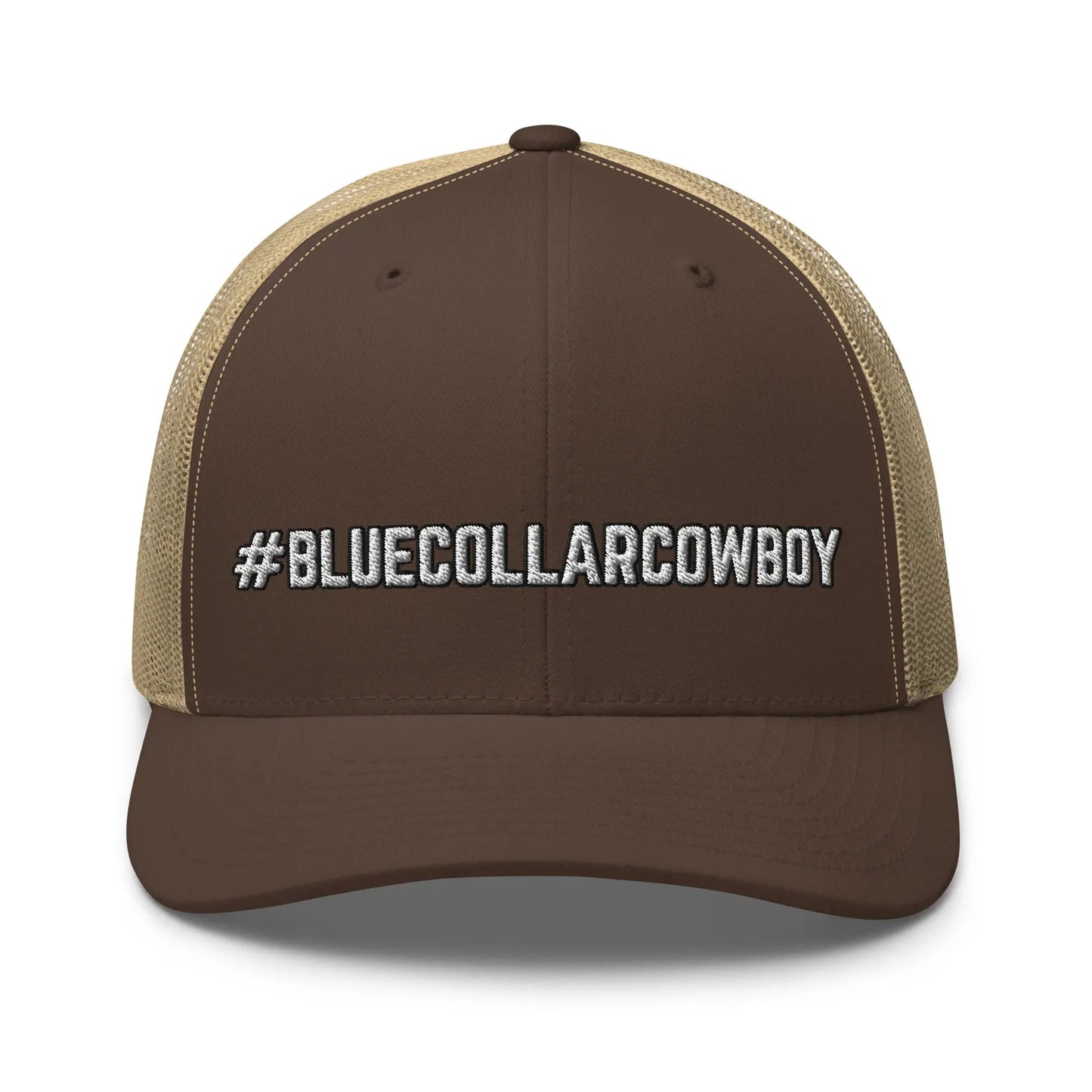 Hats Brown-Khaki Snapback Custom Trucker Hats #BLUECOLLARCOWBOY Cool Western Cap Infidel Collective