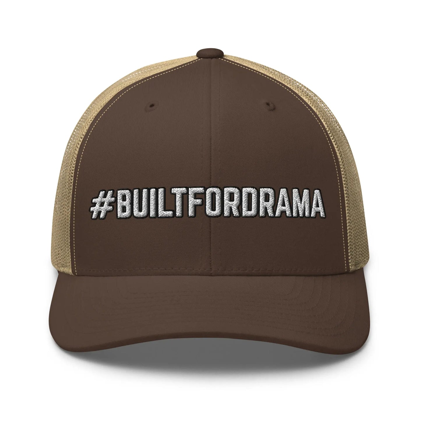 Hats Brown-Khaki Snapback Custom Trucker Hats #BUILTFORDRAMA Funny Cap for Men & Women Infidel Collective