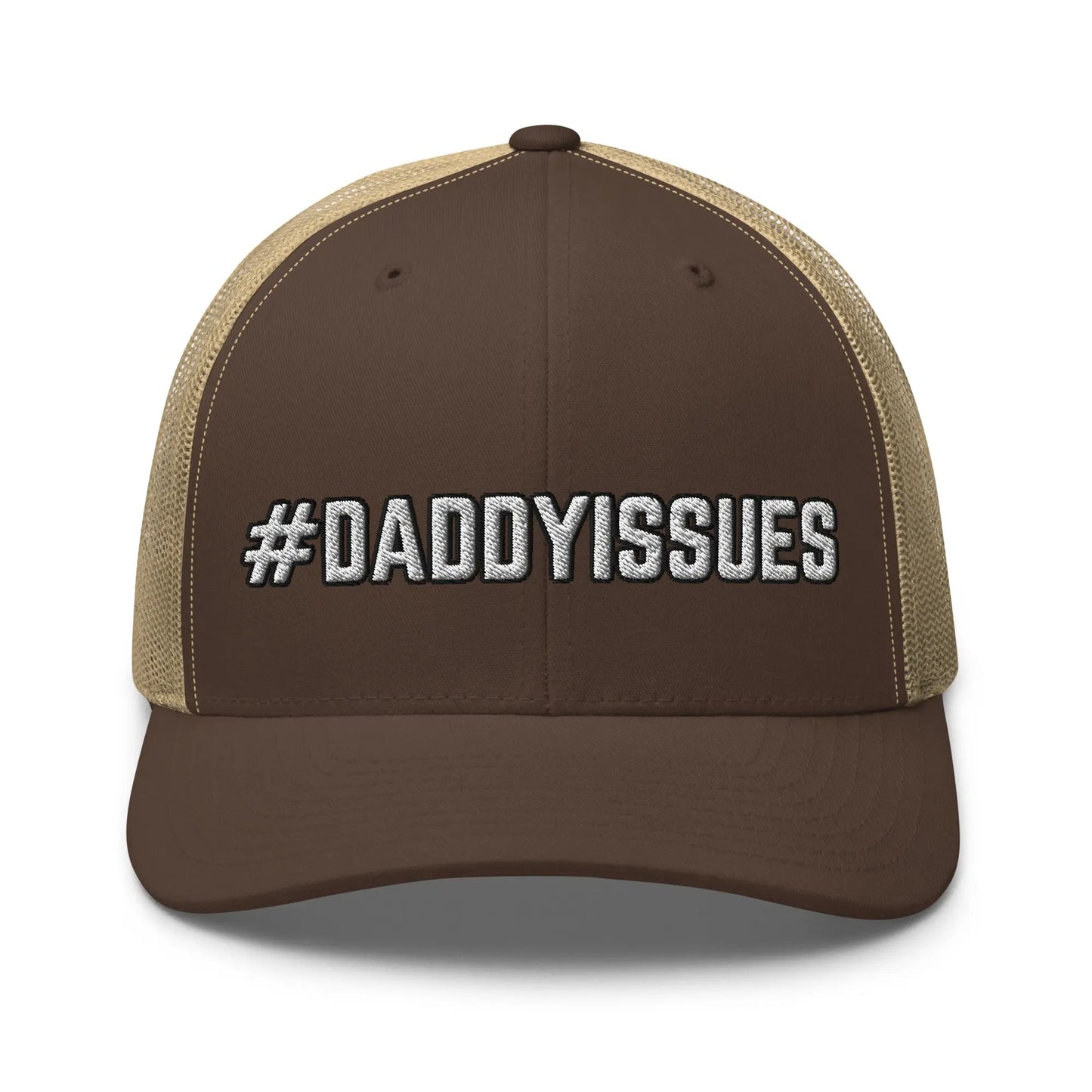 Hats Brown-Khaki Snapback Custom Trucker Hats #DADDYISSUES Funny Cap for Men & Women Infidel Collective