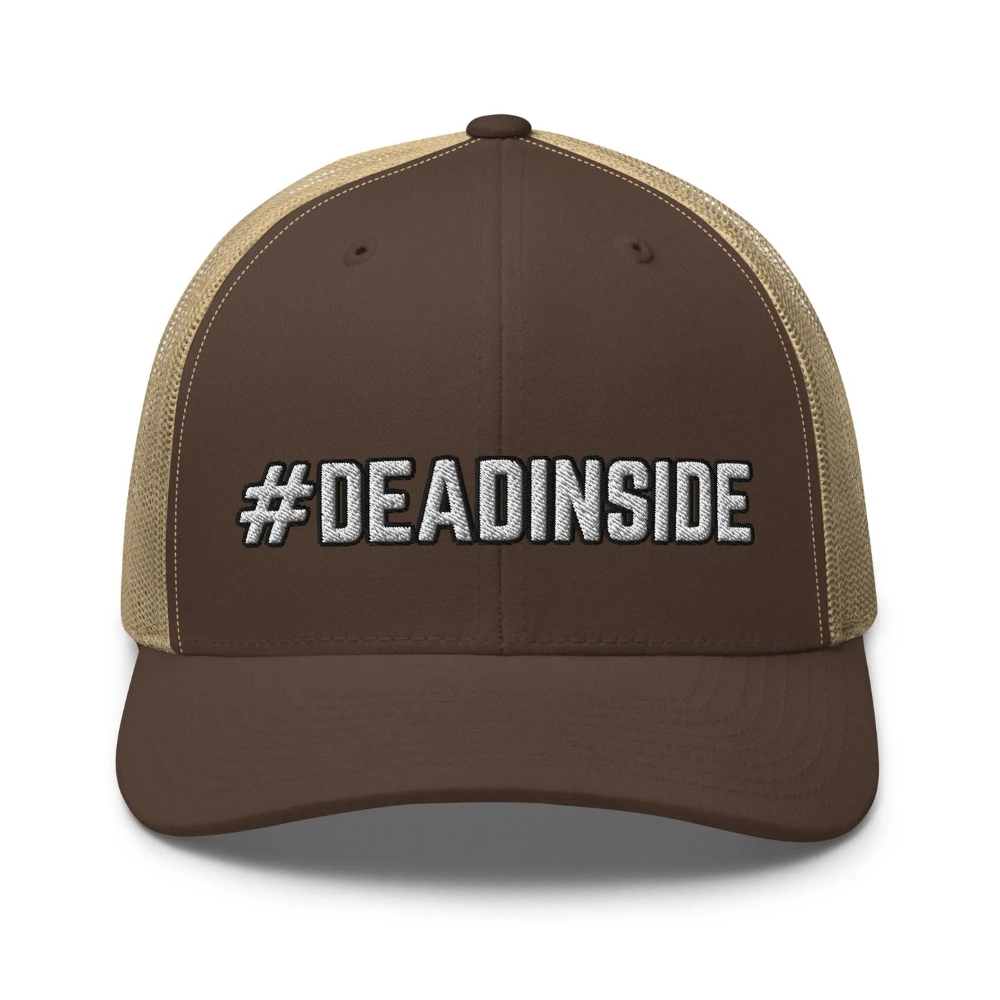Hats Brown-Khaki Snapback Custom Trucker Hats #DEADINSIDE Emo Cap for the Emotionally Unavailable Infidel Collective
