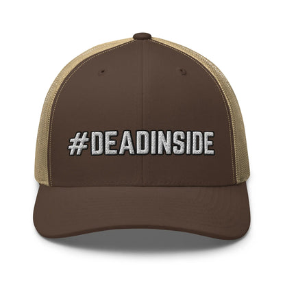 Hats Brown-Khaki Snapback Custom Trucker Hats #DEADINSIDE Emo Cap for the Emotionally Unavailable Infidel Collective