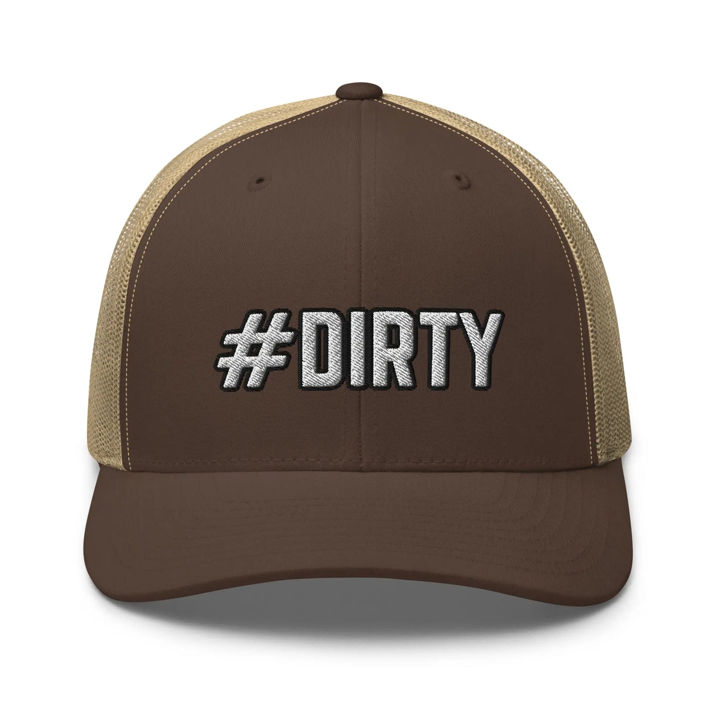 Hats Brown-Khaki Snapback Custom Trucker Hats #DIRTY Funny Cap for Men & Women Infidel Collective