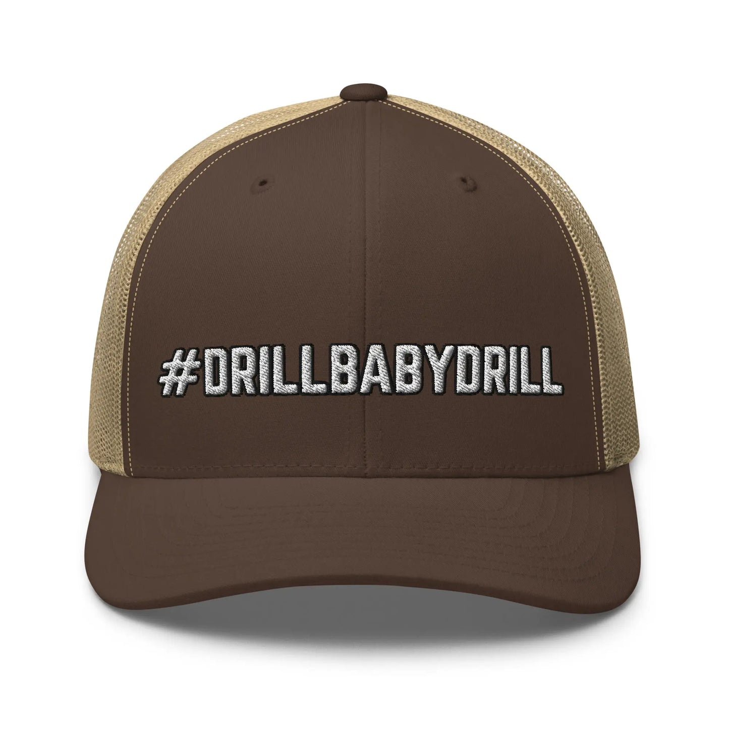 Hats Brown-Khaki Snapback Custom Trucker Hats #DRILLBABYDRILL Funny Cap for Men & Women Infidel Collective