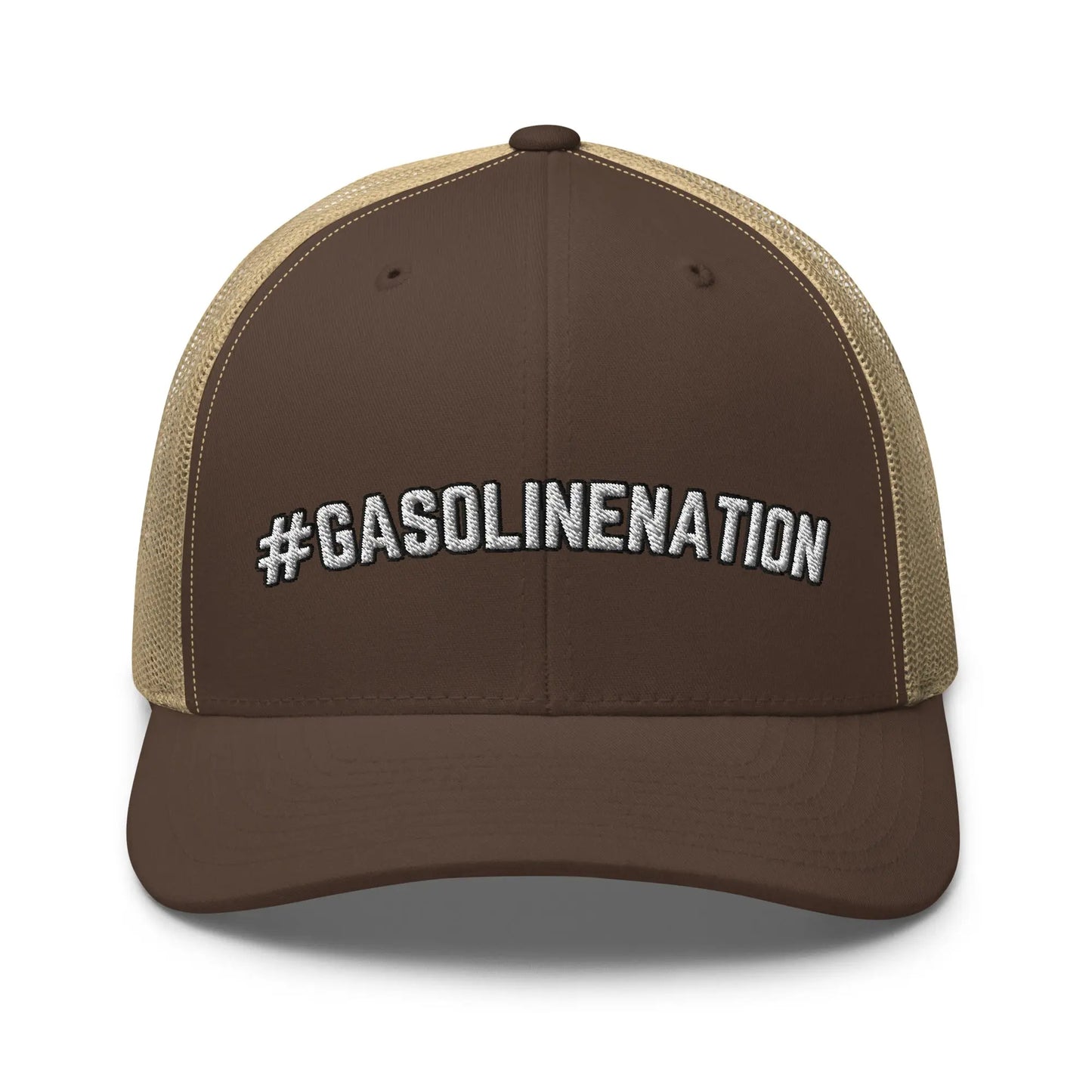 Hats Brown-Khaki Snapback Custom Trucker Hats #GASOLINENATION Funny Cap for Men & Women Infidel Collective