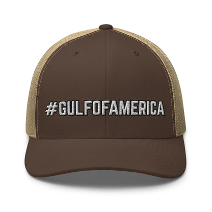 Hats Brown-Khaki Snapback Custom Trucker Hats #GULFOFAMERICA Funny Cap for Men & Women Infidel Collective