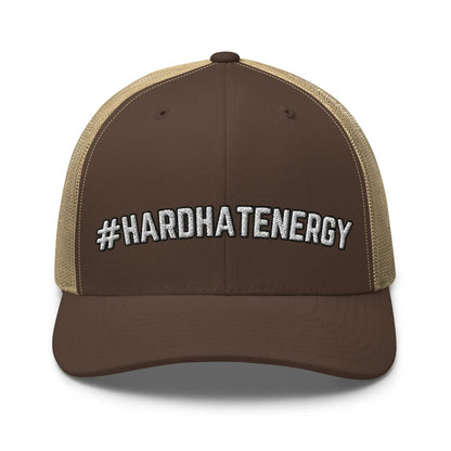 Hats Brown-Khaki Snapback Custom Trucker Hats #HARDHATENERGY Funny Cap for Men & Women Infidel Collective