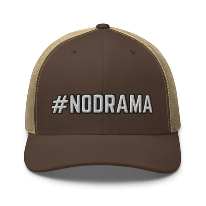 Hats Brown-Khaki Snapback Custom Trucker Hats #NODRAMA Funny Cap for Men & Women Infidel Collective