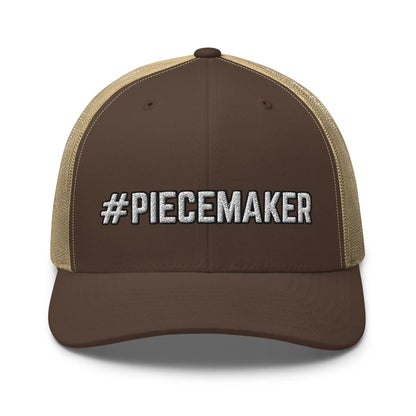 Hats Brown-Khaki Snapback Custom Trucker Hats #PIECEMAKER Biker & 2A Cap for Men & Women Infidel Collective