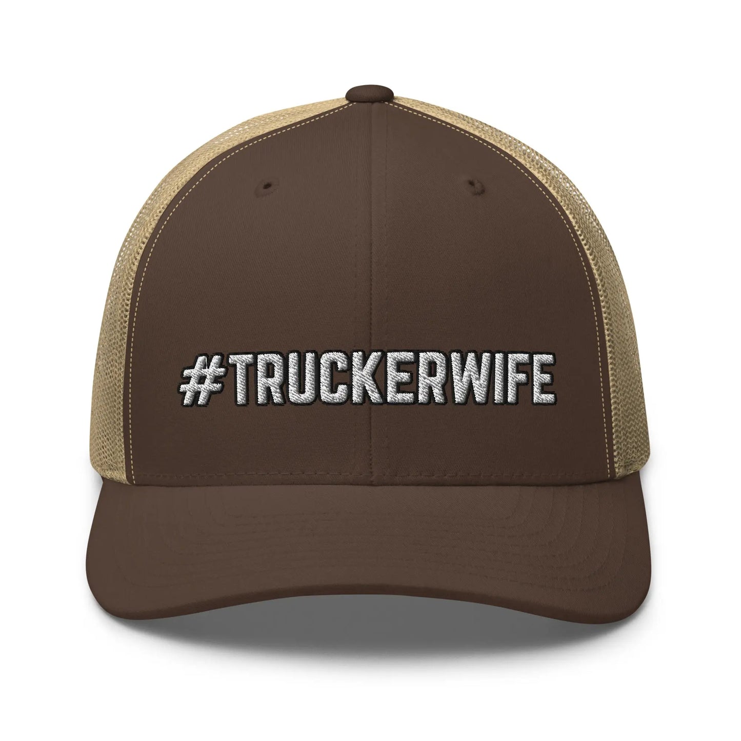 Hats Brown-Khaki Snapback Custom Trucker Hats #TRUCKERWIFE CAP – CDL Cap for Trucker's Wife Infidel Collective