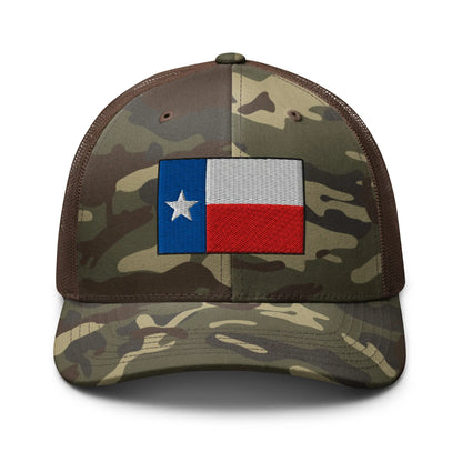 Hats Camo-Brown Snapback Custom Trucker Hats Best Texas Flag Camo Cap for Men & Women Infidel Collective