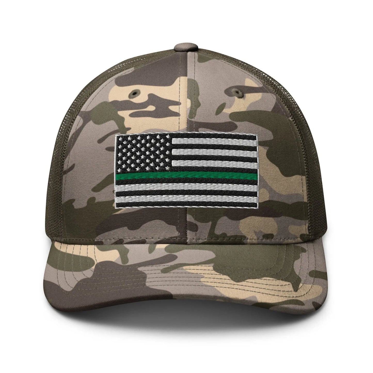 Hats Camo-Olive Snapback Custom Trucker Hats Thin Green Line Camo Flag for Men & Women Infidel Collective