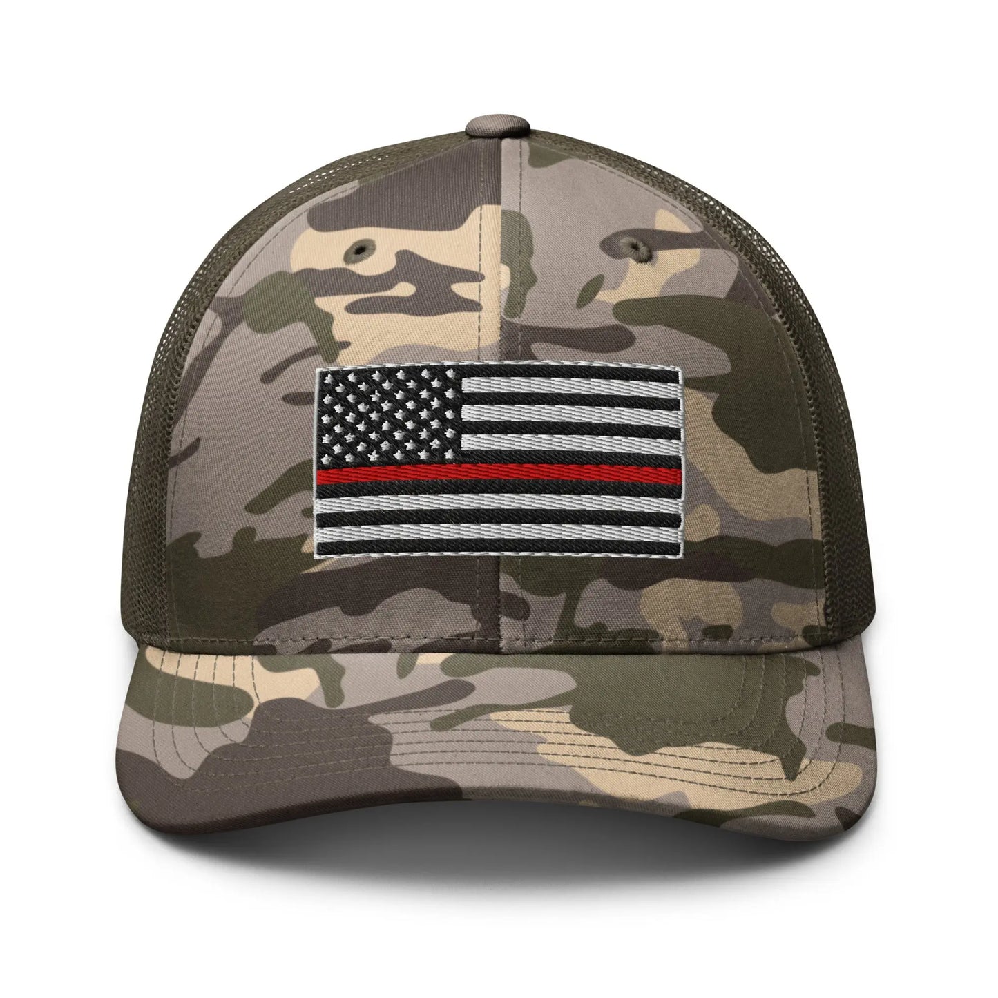 Hats Camo-Olive Snapback Custom Trucker Hats Thin Red Line Camo Flag for Men & Women Infidel Collective